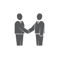 handshake icon on white background Vector Image