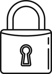 home padlock icon outline style vector