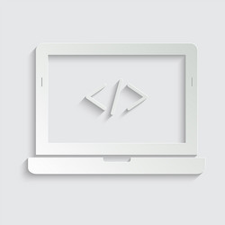 html icon code black notebook vector image