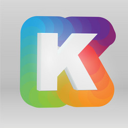 3d character from a fontset with colorful vector image