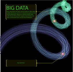 Big Data Analytics & Machine Learning vector image