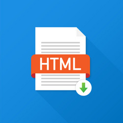 Download html button downloading document concept vector