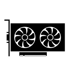 simple of graphics card gpu personal computer vector image