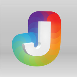 3d character from a fontset with colorful vector image