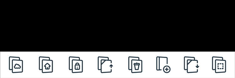 file and archive line icons linear set quality vector image