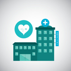 hospital design healthy center emergency concept vector