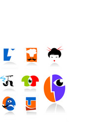 Modern Logo Collection Vector Image