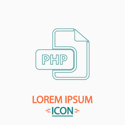 php computer symbol vector image