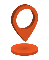 volumetric pointer icon for map vector image