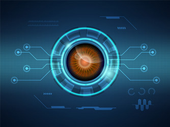 Abstract futuristic hud display interface sci fi Vector Image