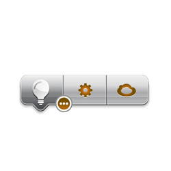 light bulb new idea concept web button vector image
