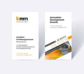 business card template with rectangular vector image