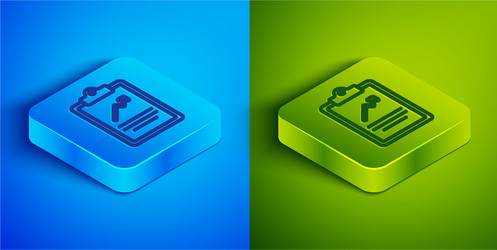 isometric line clipboard with graph chart icon vector image