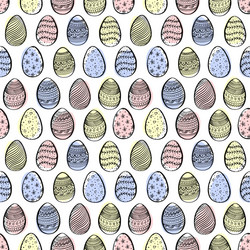 Seamless background for happy easter decorative vector