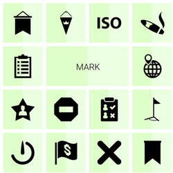 14 mark icons vector