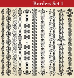 Set of border elements and page Royalty Free Vector Image