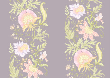 fantasy flowers in retro vintage jacobean Vector Image