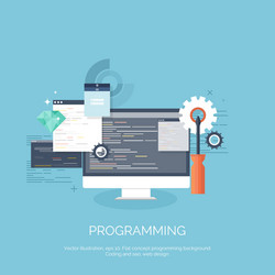 flat computing background vector image
