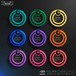 infographic design list with colorful circles vector image