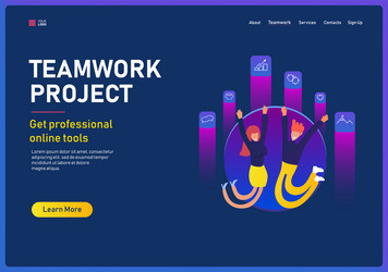 Project teamwork concept business people vector