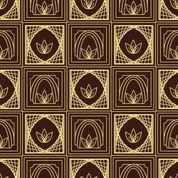 seamless pattern with geometric forn art deco vector image