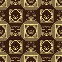 Seamless pattern with geometric forn art deco vector