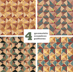set of geometric seamless pattern abstract vector image