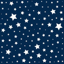 Simple pattern with deep blue stars on a white vector