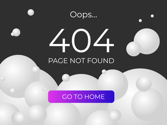 website 404 error ux ui page design vector image