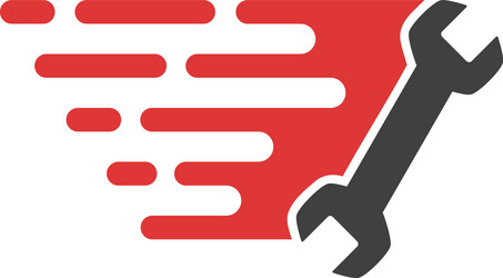 Wrench with fast speed effect vector