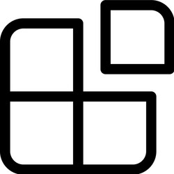 Application icon design four square with one box vector