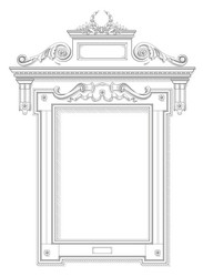 classical frame in the technique vector image