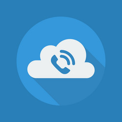 Cloud Computing Icon with Handset vector image