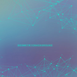 geometric abstract background with connected line vector image