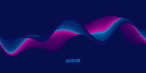 gradient sound wave abstract background colorful vector image
