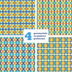 set of geometric seamless pattern abstract vector image