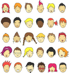 People faces Royalty Free Vector Image - VectorStock