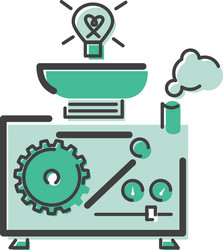 Ideas generator idea generation machine industry Vector Image