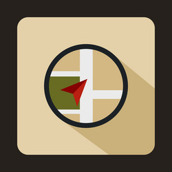 map navigation icon in flat style vector image