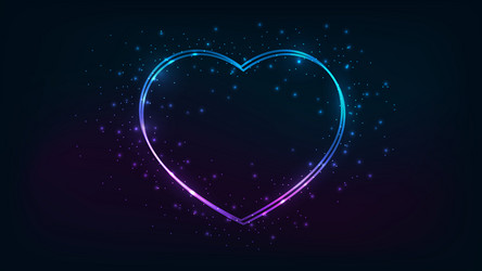 neon double frame with shining effects vector image