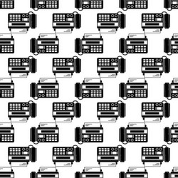 Phone fax top view pattern seamless vector