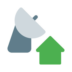 Satellite home page of its web access website vector