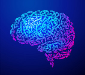 Side view brain consist binary codes vector
