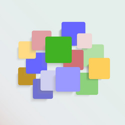 Abstract multi color rounded square background vector