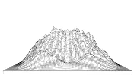 curve lines in shape part mountain range vector image