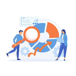 statistical analysis concept work with statistics vector image