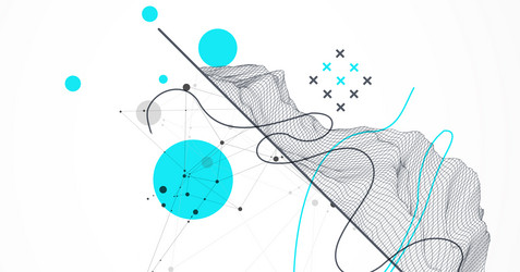 trendy abstract wireframe background modern vector image