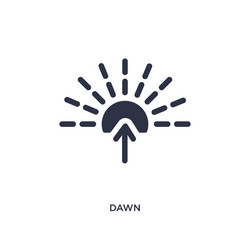 Dawn icon on white background simple element from vector