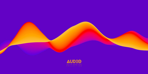gradient sound wave abstract background colorful vector image