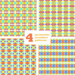 set of geometric seamless pattern abstract vector image
